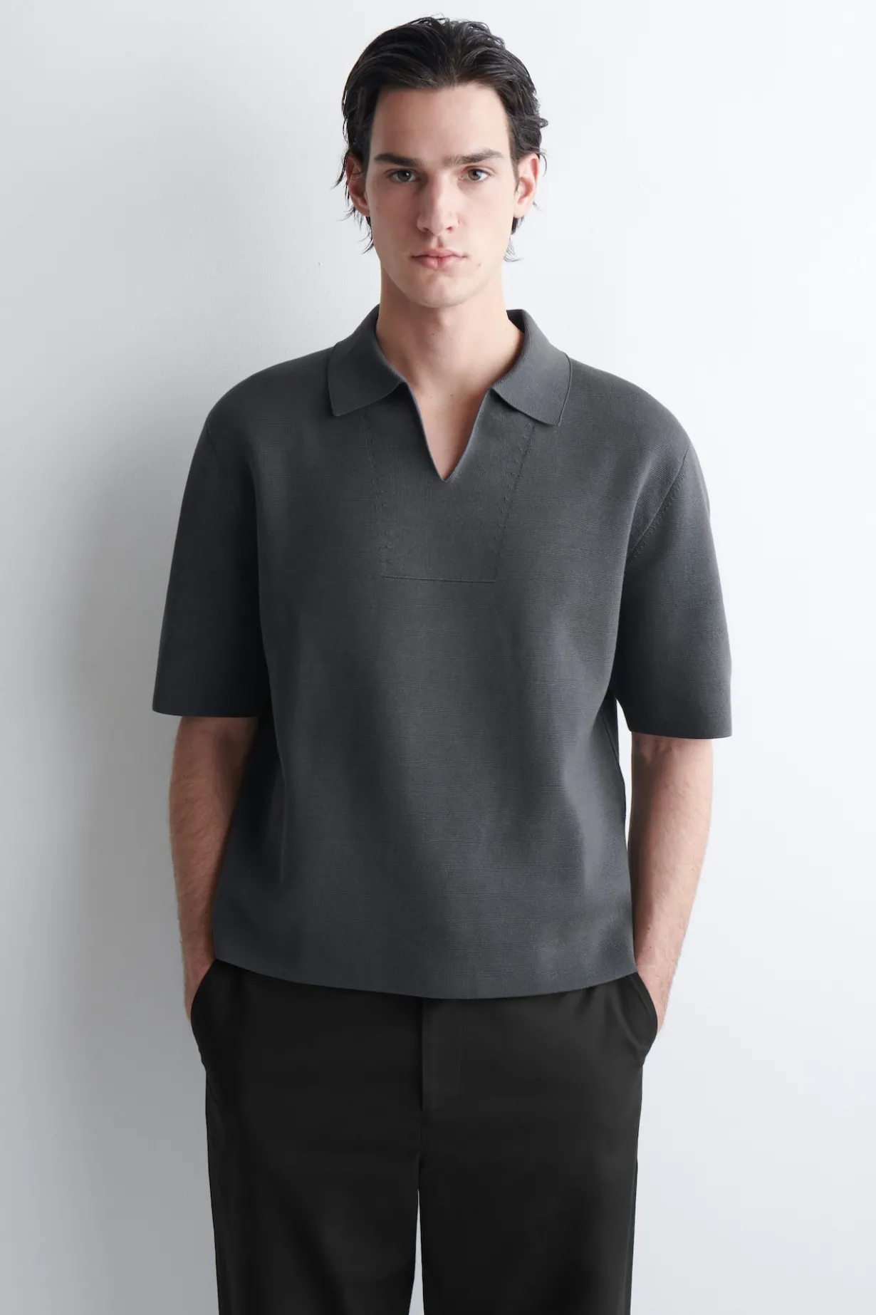 MILANO-KNIT COTTON POLO SHIRT