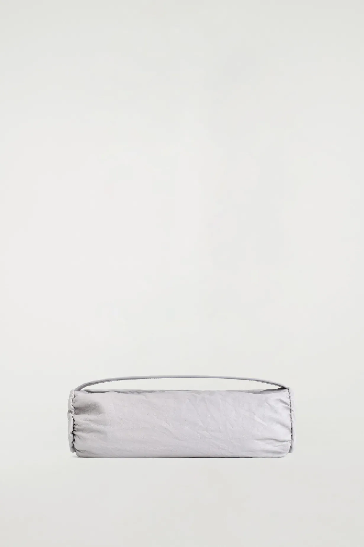 MINI CYLINDER CLUTCH BAG - TEXTURED-LEATHER