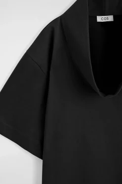 MOCK-NECK COCOON MINI DRESS