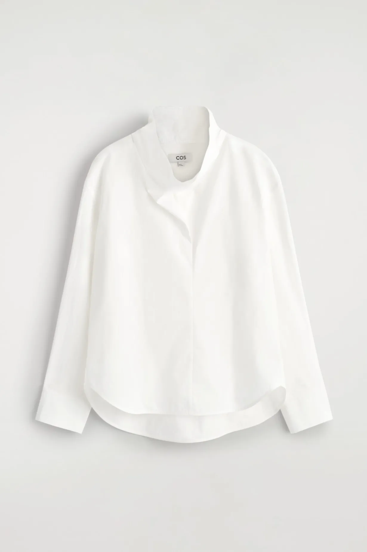 MOCK-NECK COTTON SHIRT