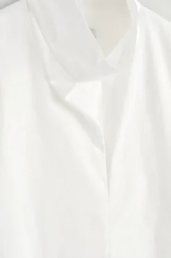 MOCK-NECK COTTON SHIRT