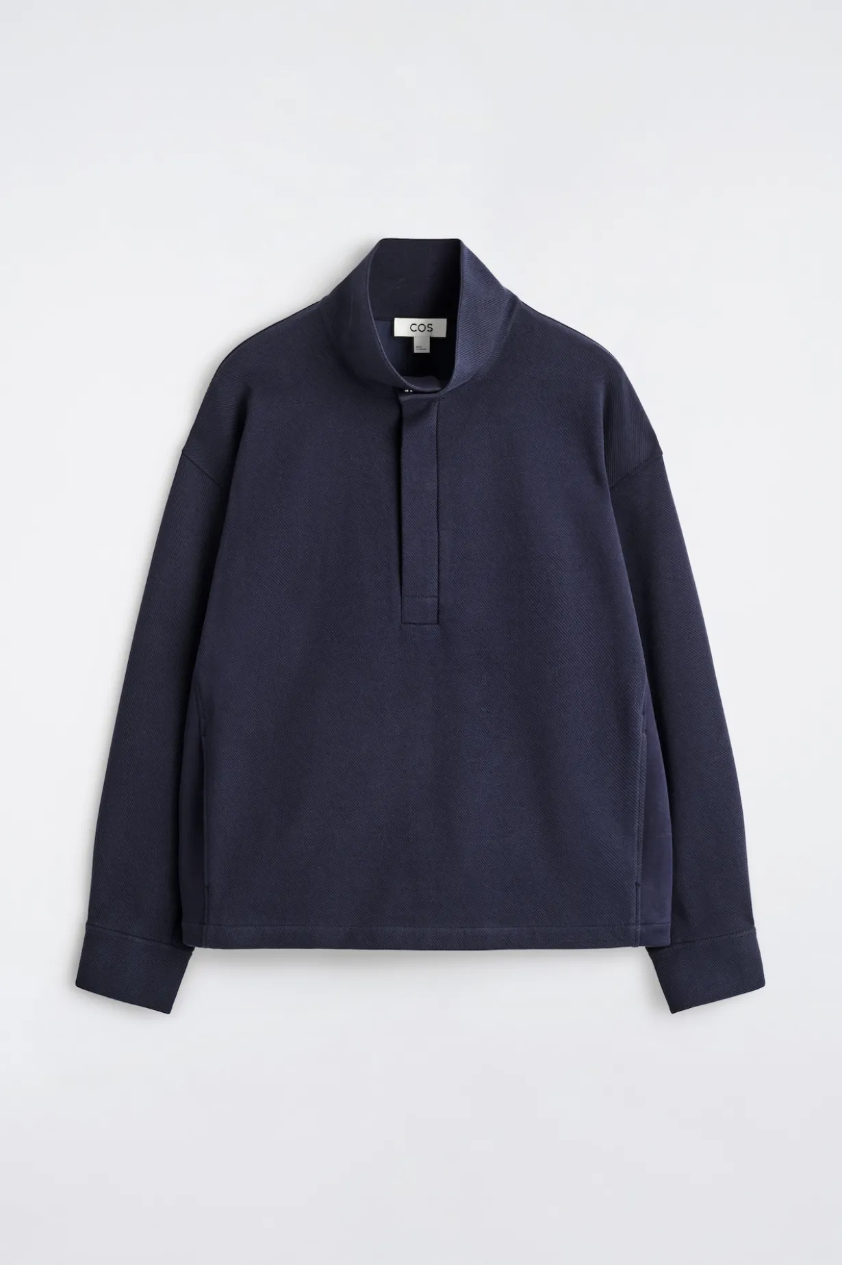 MOCK-NECK ZIP-UP SWEATSHIRT