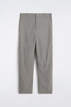 NYLON BARREL-LEG RELAXED-FIT PANTS