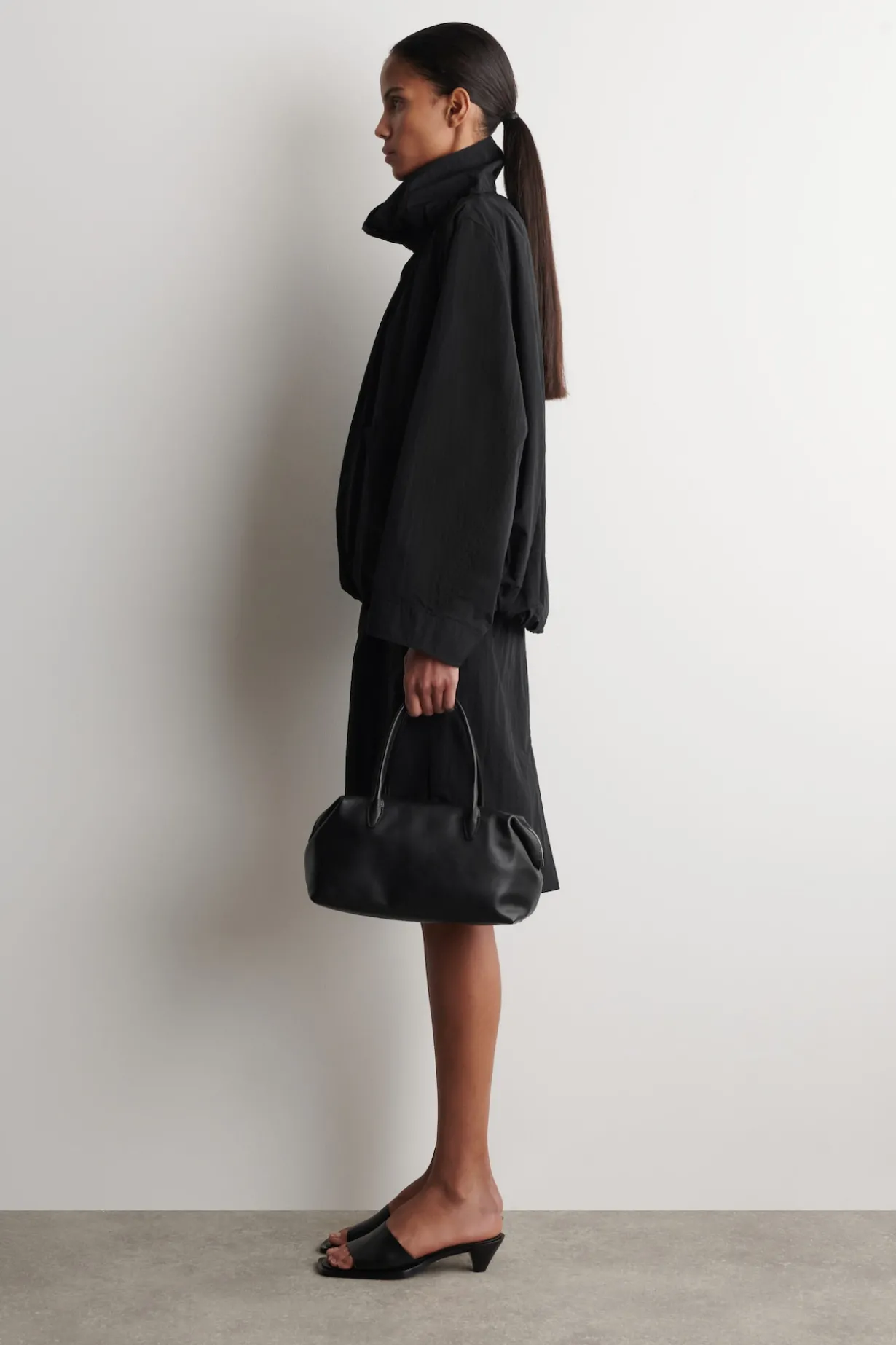 NYLON mock-NECK JACKET