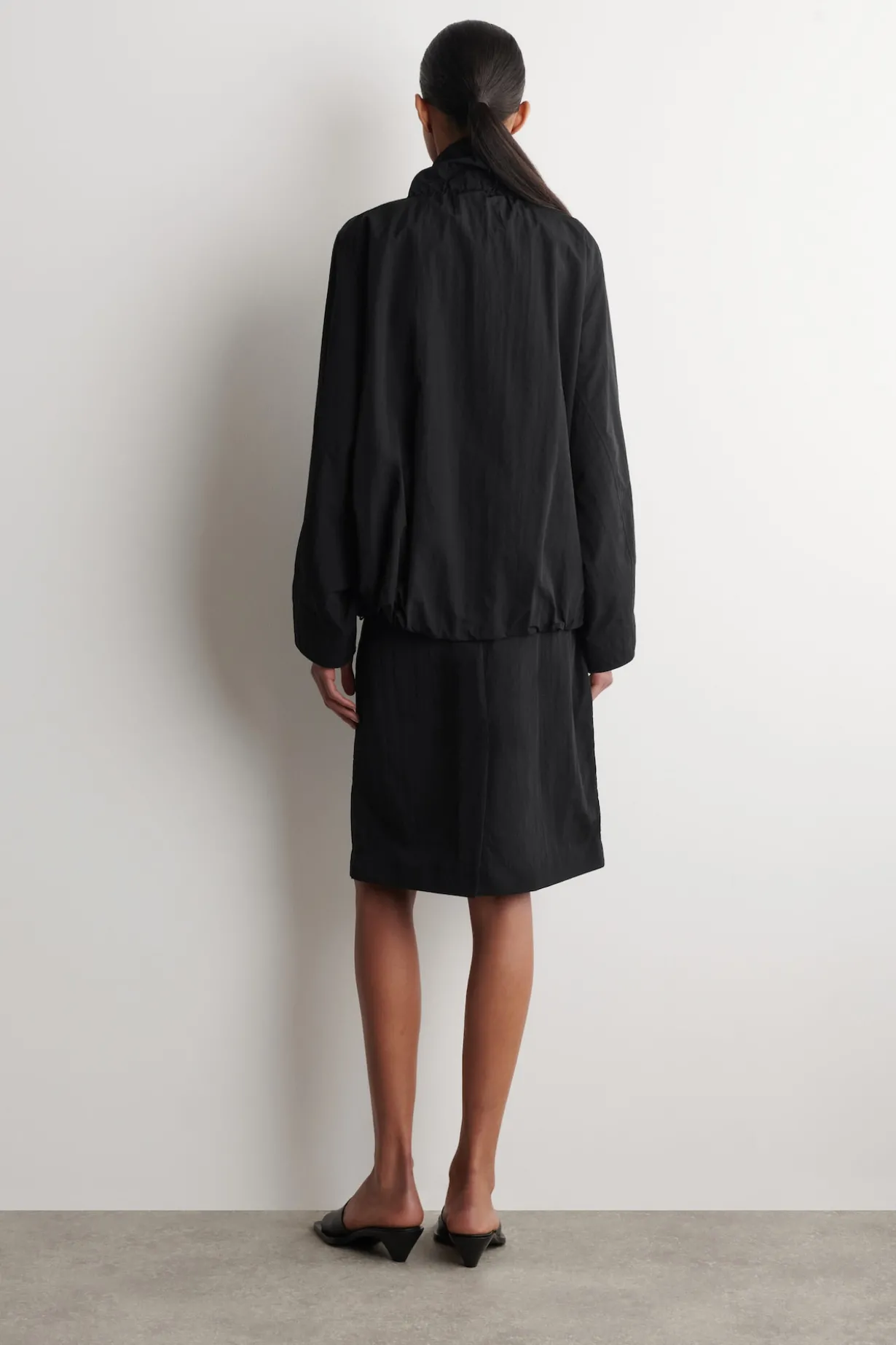 NYLON mock-NECK JACKET