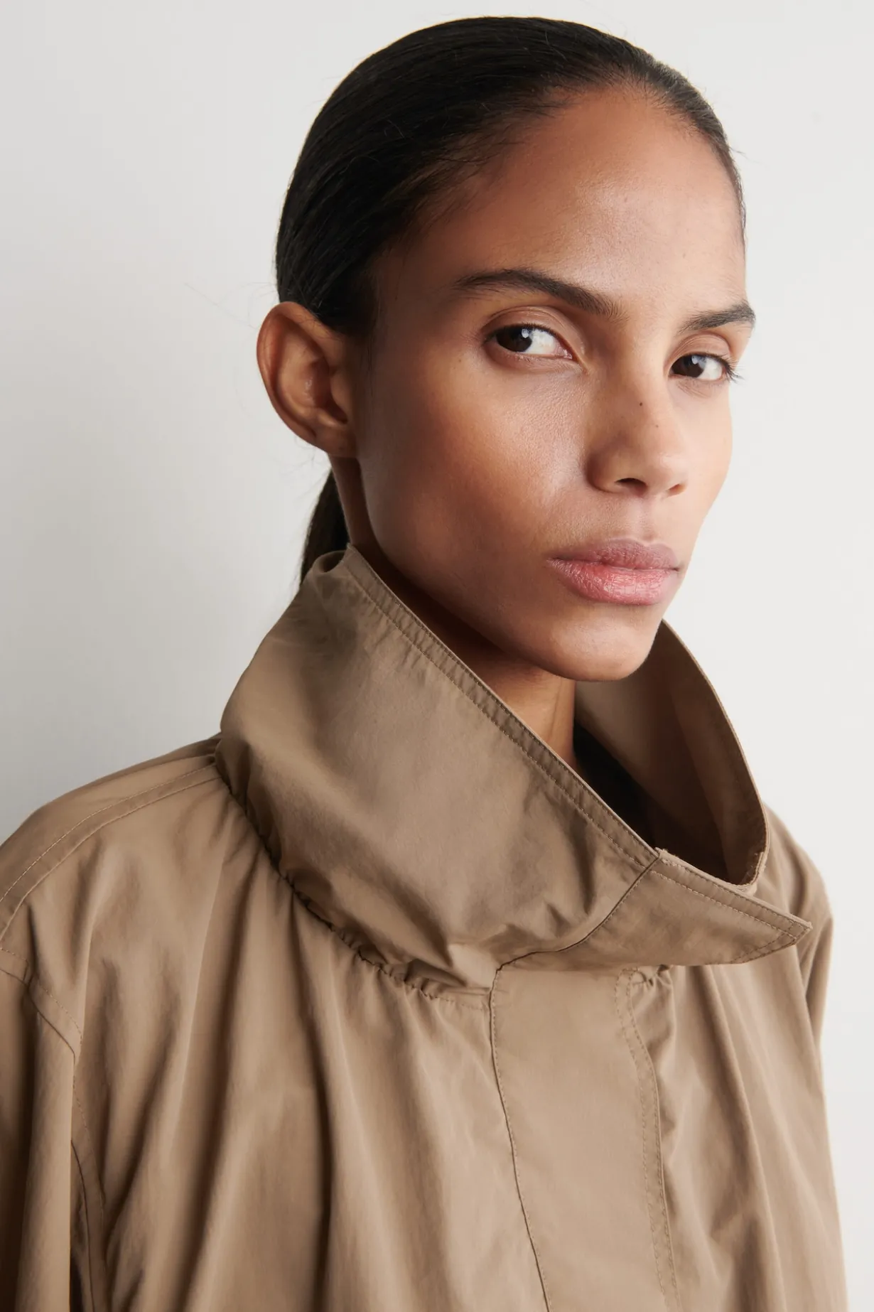 NYLON mock-NECK JACKET