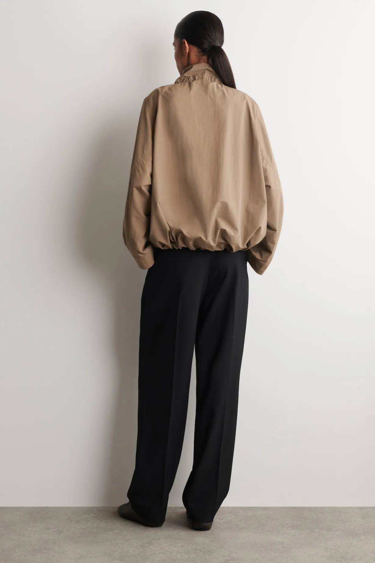 NYLON mock-NECK JACKET