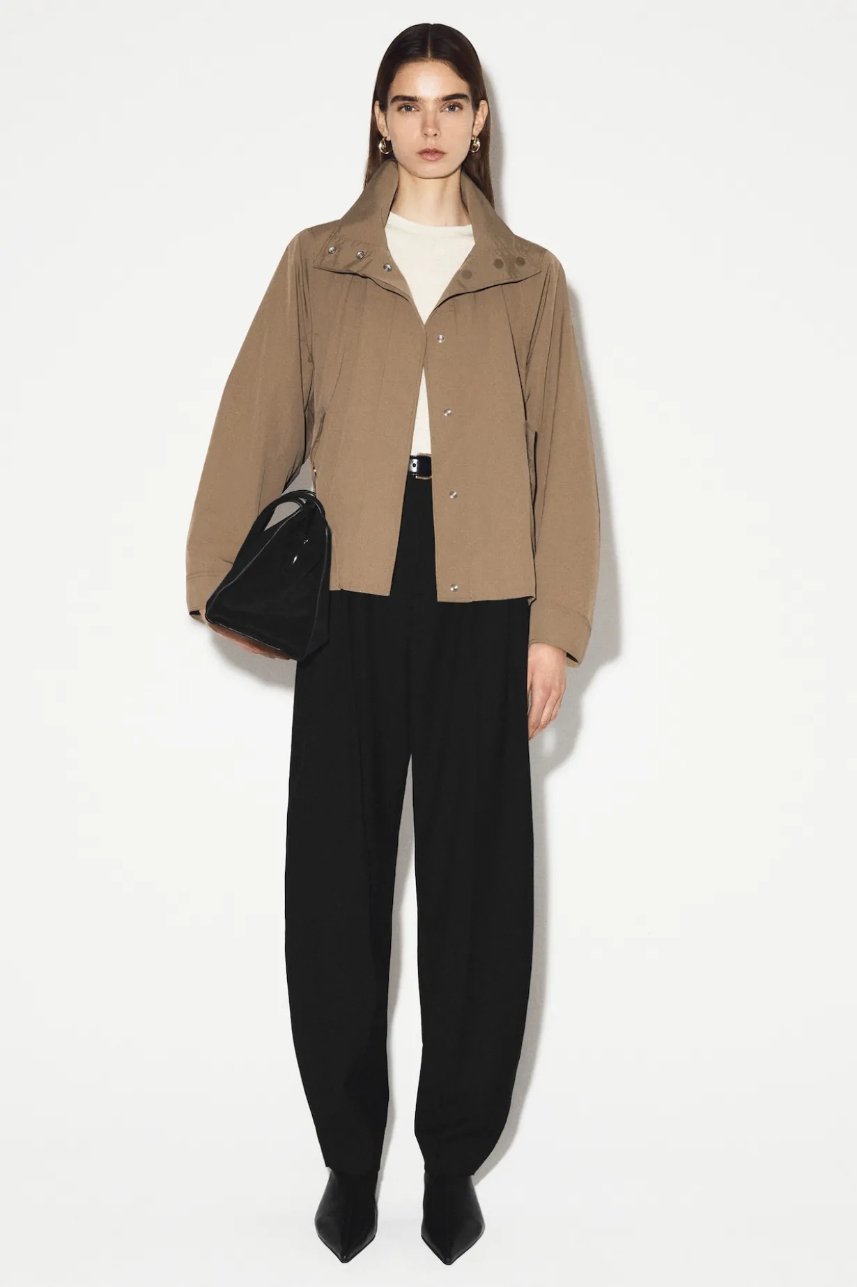 NYLON mock-NECK JACKET