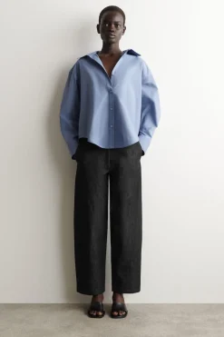 OPEN-COLLAR COTTON SHIRT