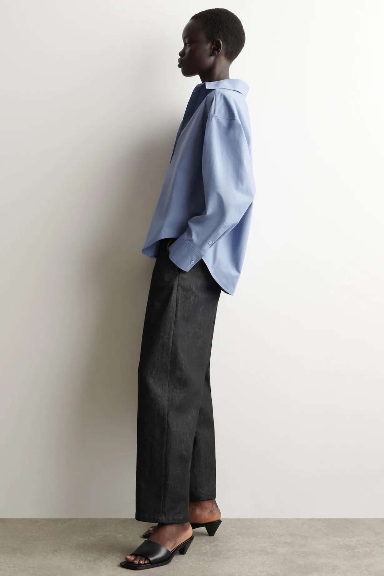 OPEN-COLLAR COTTON SHIRT