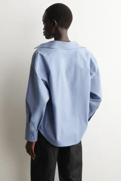 OPEN-COLLAR COTTON SHIRT