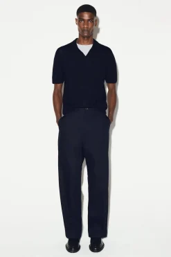 OPEN-COLLAR MERINO WOOL POLO SHIRT