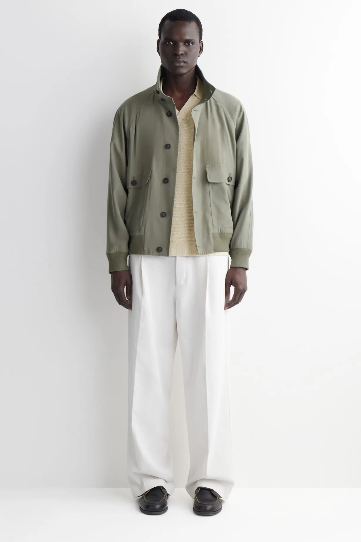 OPEN-KNIT POLO SHIRT