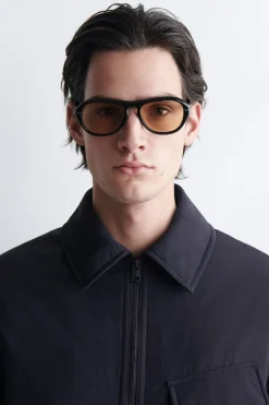 OVAL-FRAME SUNGLASSES