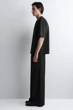OVERSIZED COTTON-JERSEY HENLEY T-SHIRT