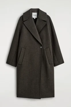 OVERSIZED DOUBLE-BREASTED WOOL LONG COAT