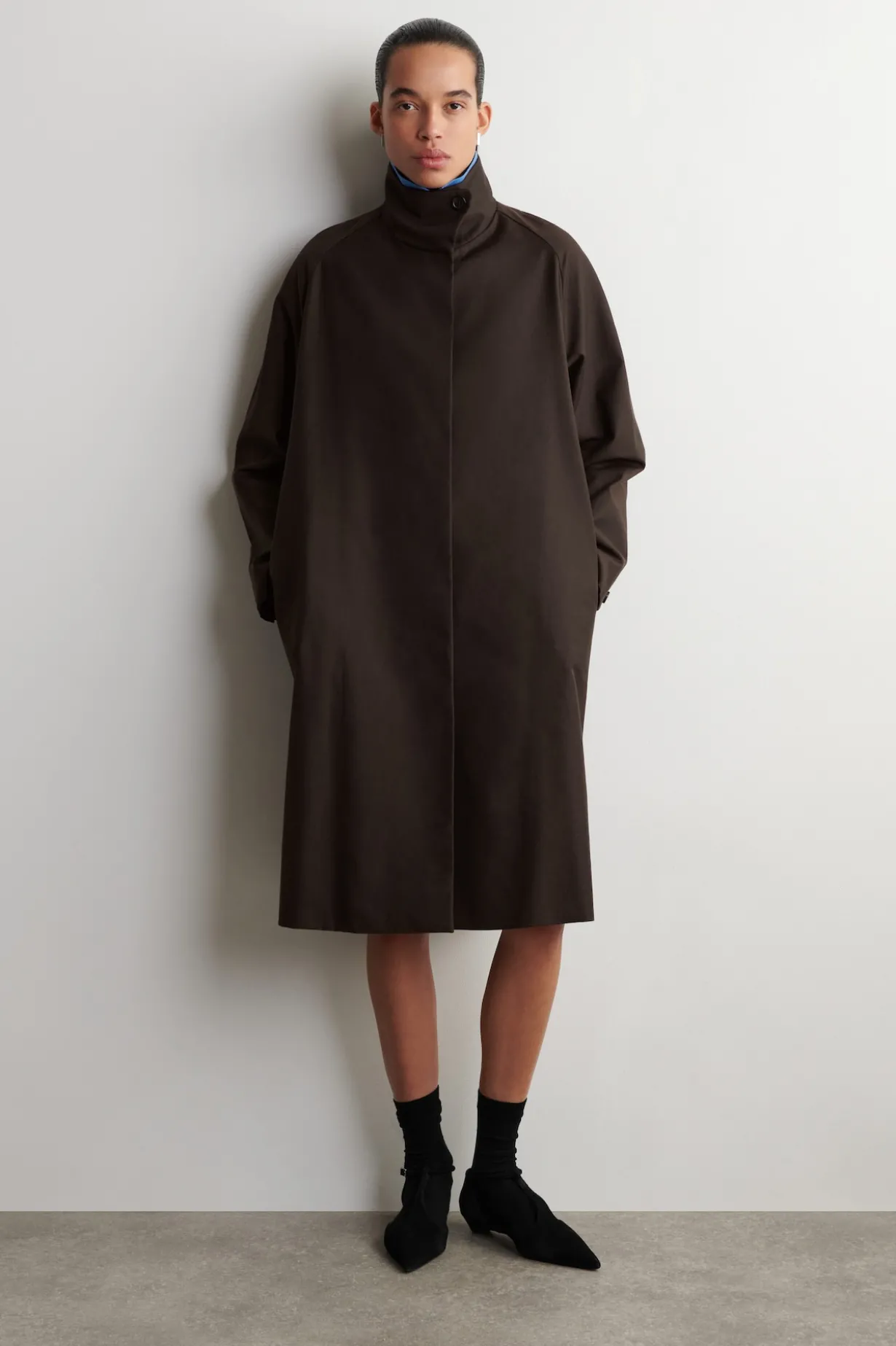 OVERSIZED mock-NECK COAT