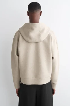 OVERSIZED SCUBA-JERSEY ZIP-UP HOODIE