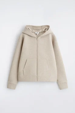 OVERSIZED SCUBA-JERSEY ZIP-UP HOODIE