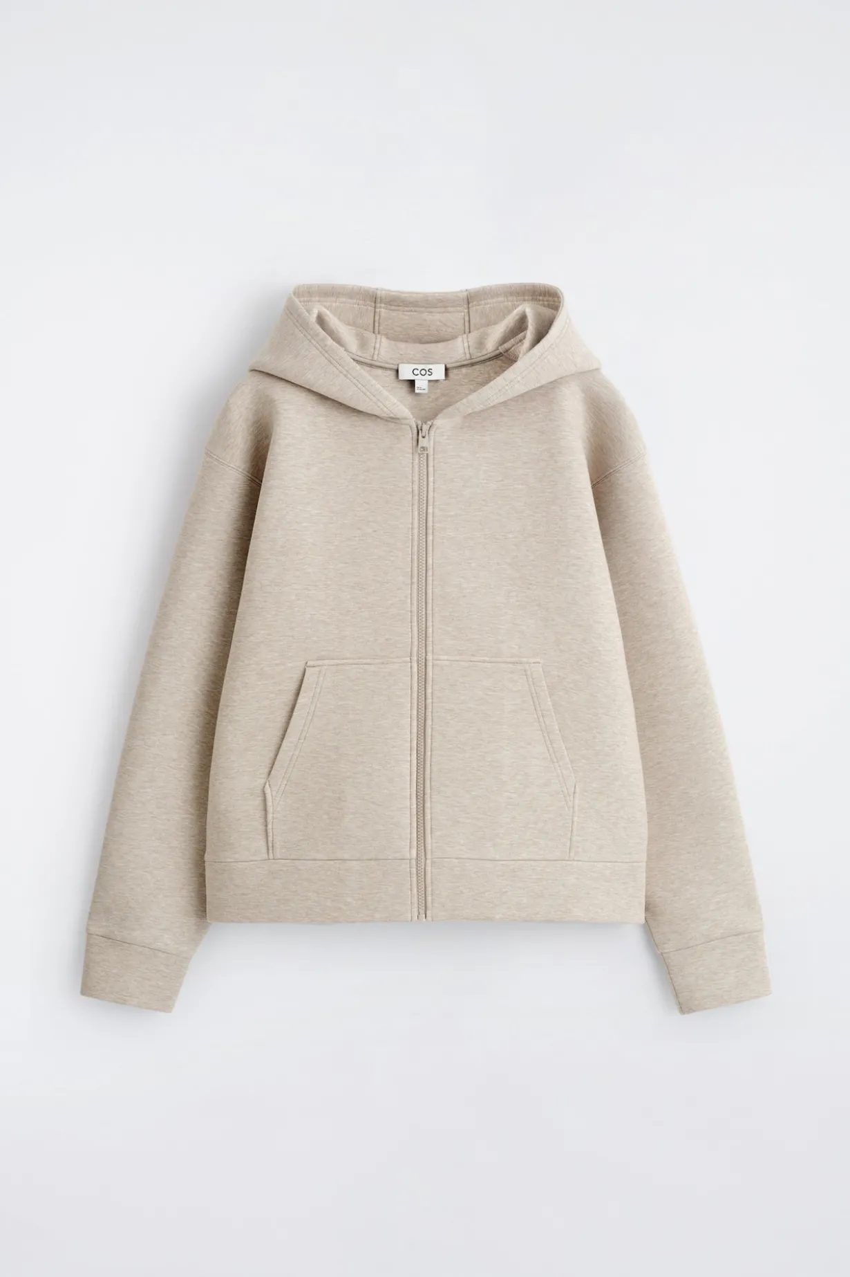 OVERSIZED SCUBA-JERSEY ZIP-UP HOODIE