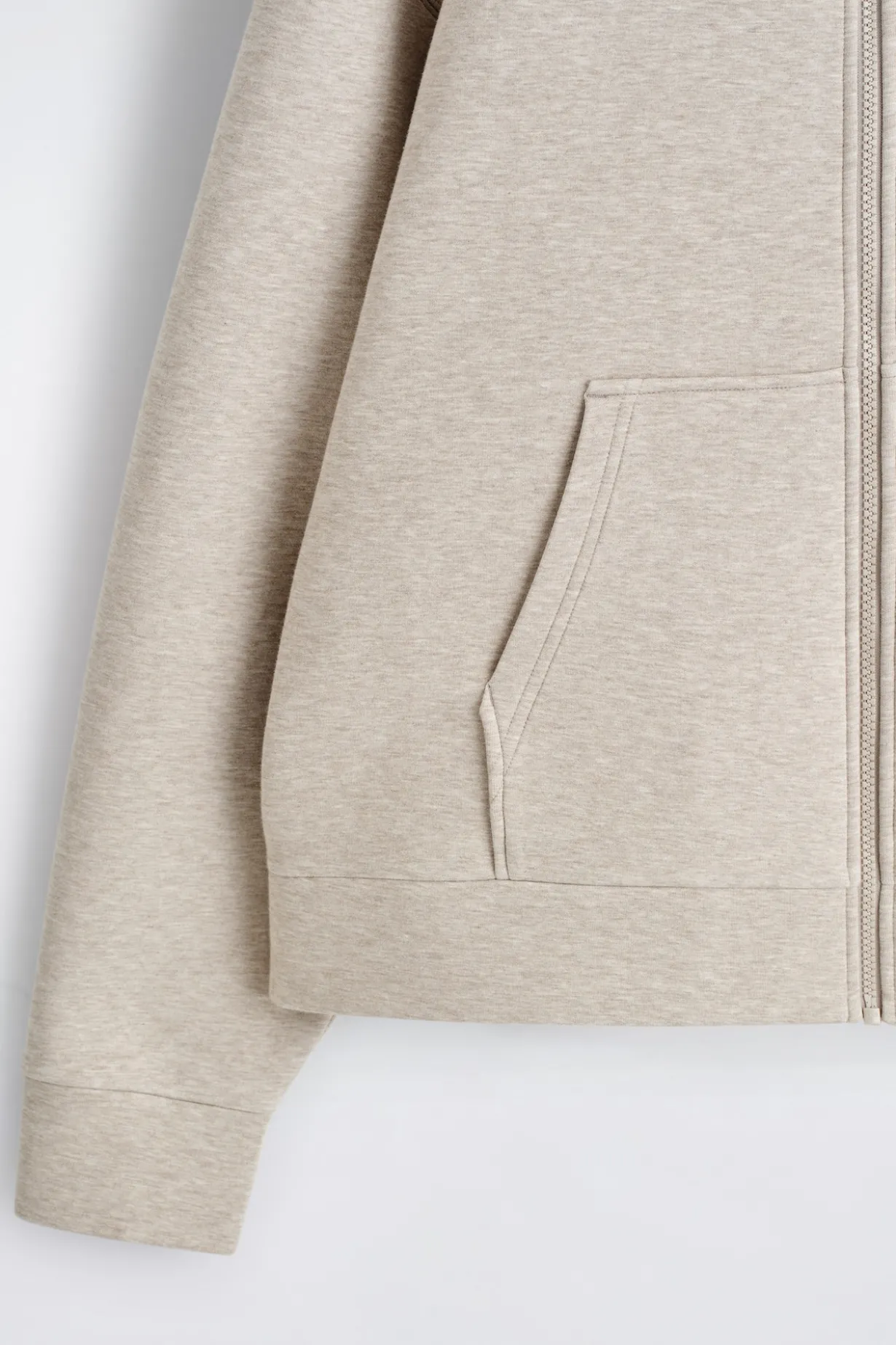 OVERSIZED SCUBA-JERSEY ZIP-UP HOODIE