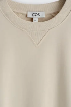 OVERSIZED SHORT-SLEEVED COTTON SWEATSHIRT