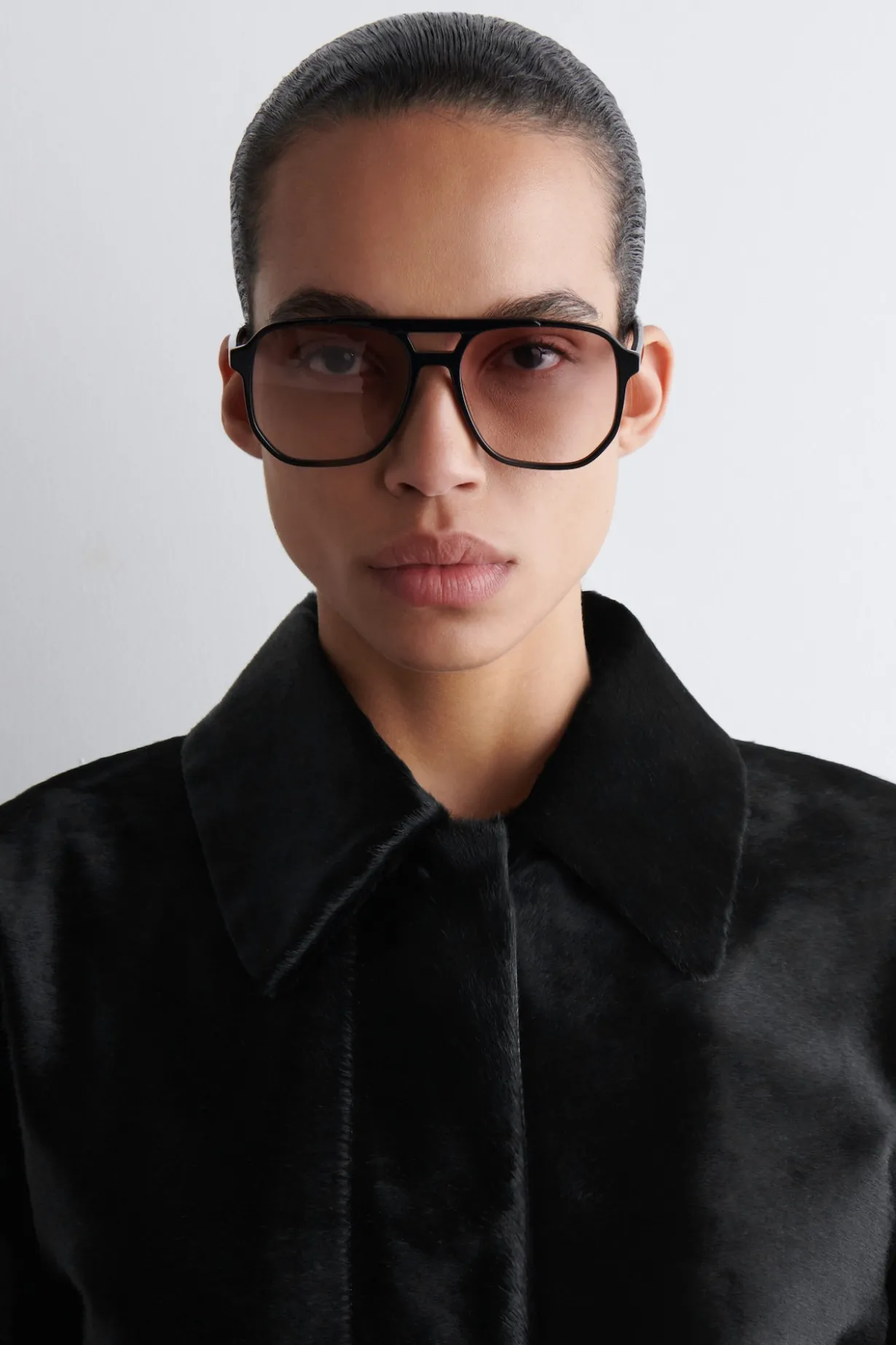 OVERSIZED SQUARE-FRAME AVIATOR SUNGLASSES