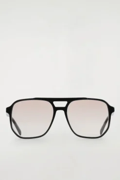 OVERSIZED SQUARE-FRAME AVIATOR SUNGLASSES