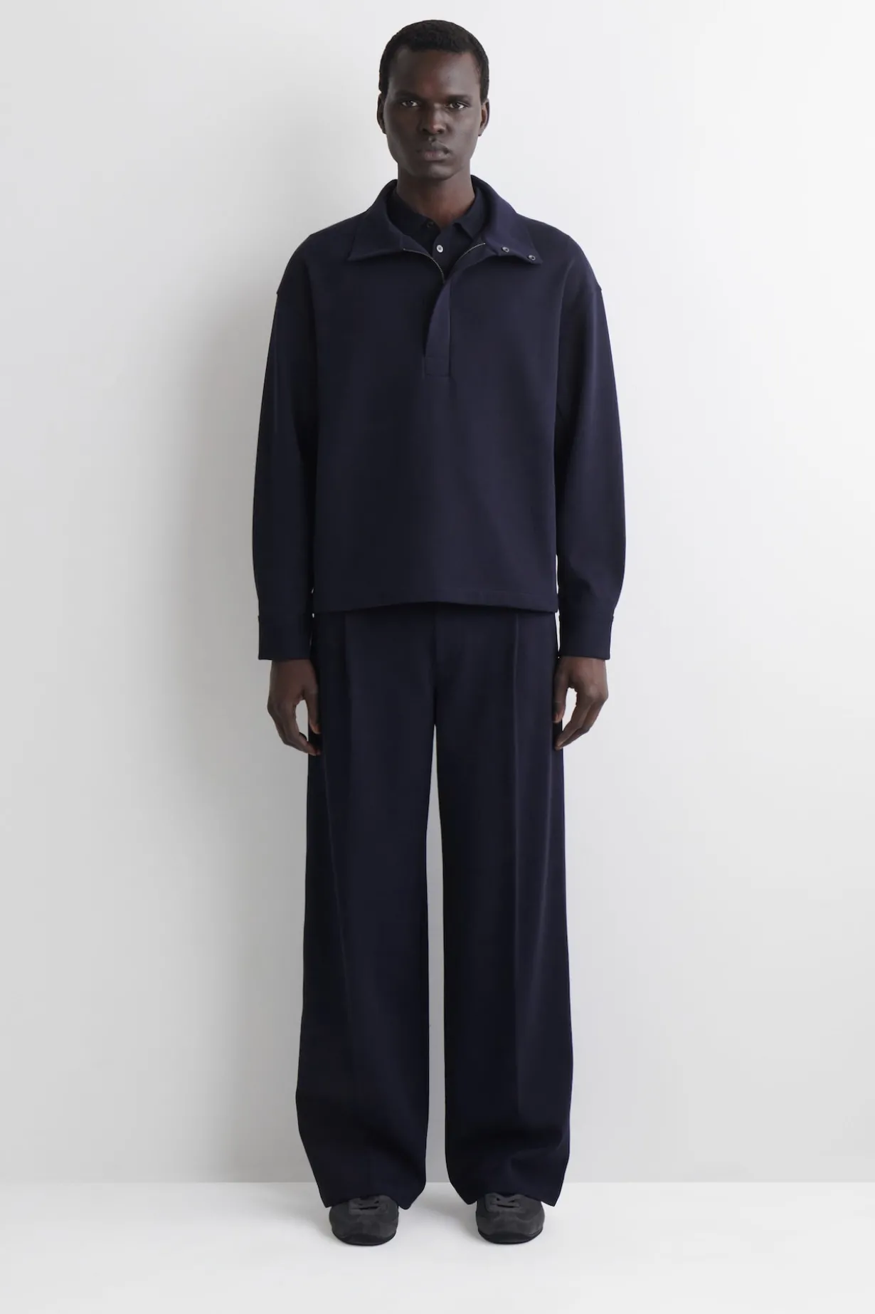 OVERSIZED WIDE-LEG JERSEY PANTS