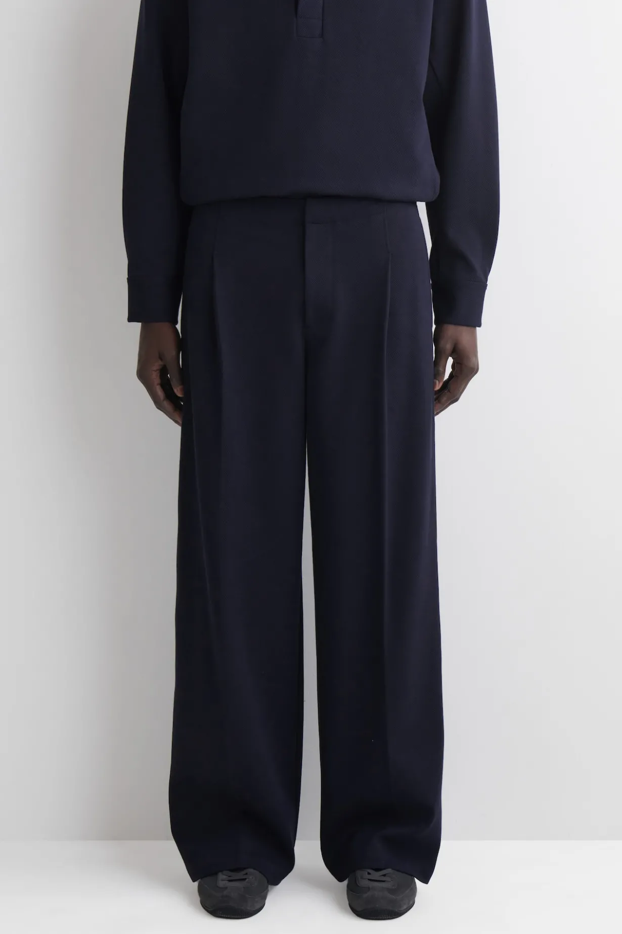 OVERSIZED WIDE-LEG JERSEY PANTS