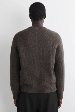 OVERSIZED WOOL-YAK V-NECK SWEATER