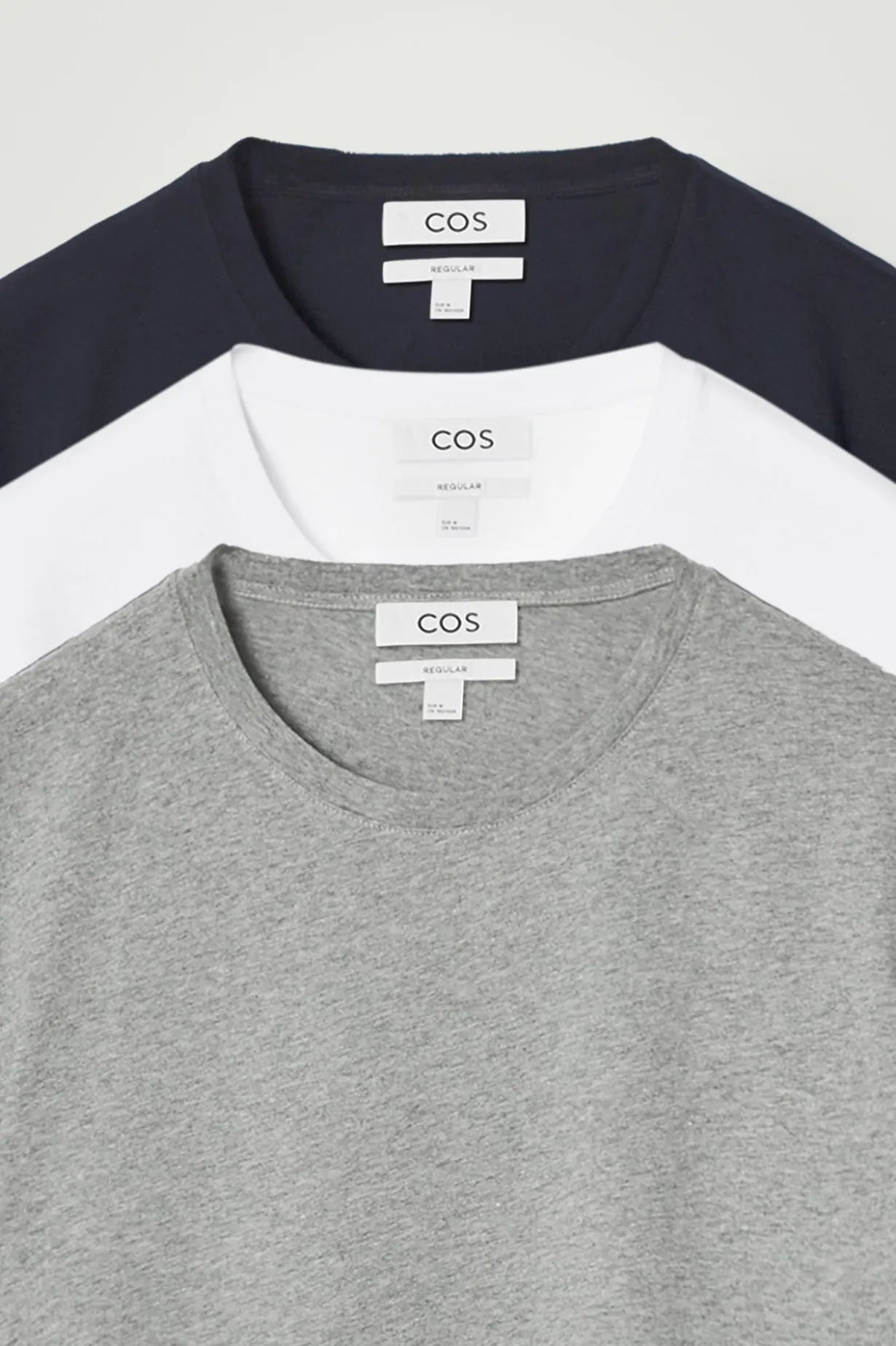 3-PACK COTTON CREW-NECK T-SHIRTS