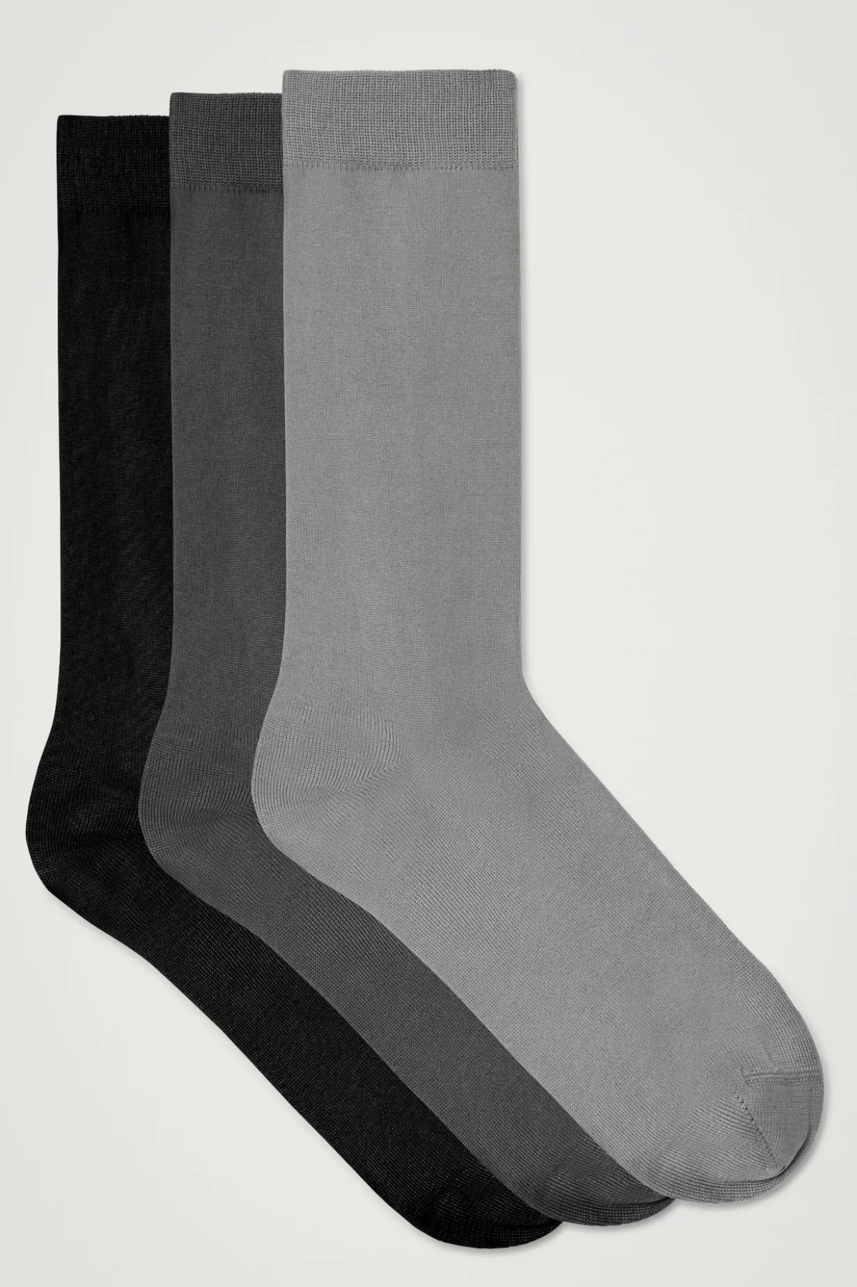 3-PACK MERCERIZED COTTON SOCKS