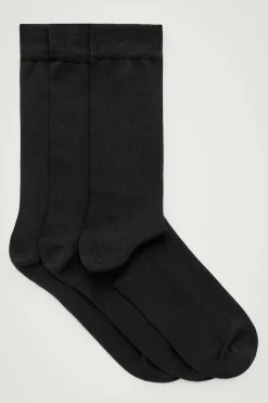 3-PACK MERCERIZED COTTON SOCKS