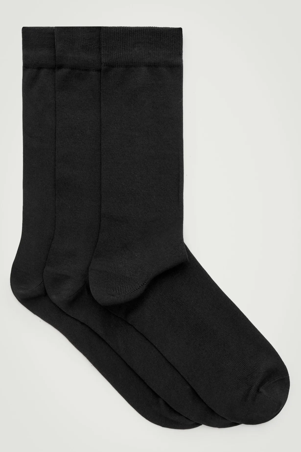 3-PACK MERCERIZED COTTON SOCKS