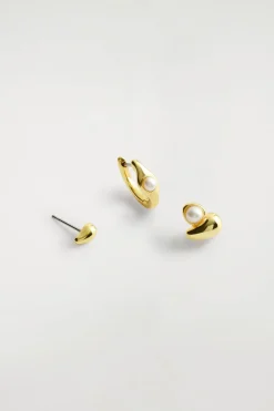 3-PACK MISMATCHED TEARDROP EARRINGS