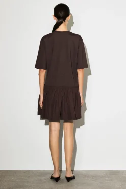 PANELLED DROPPED-WAIST MINI DRESS