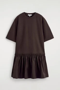 PANELLED DROPPED-WAIST MINI DRESS