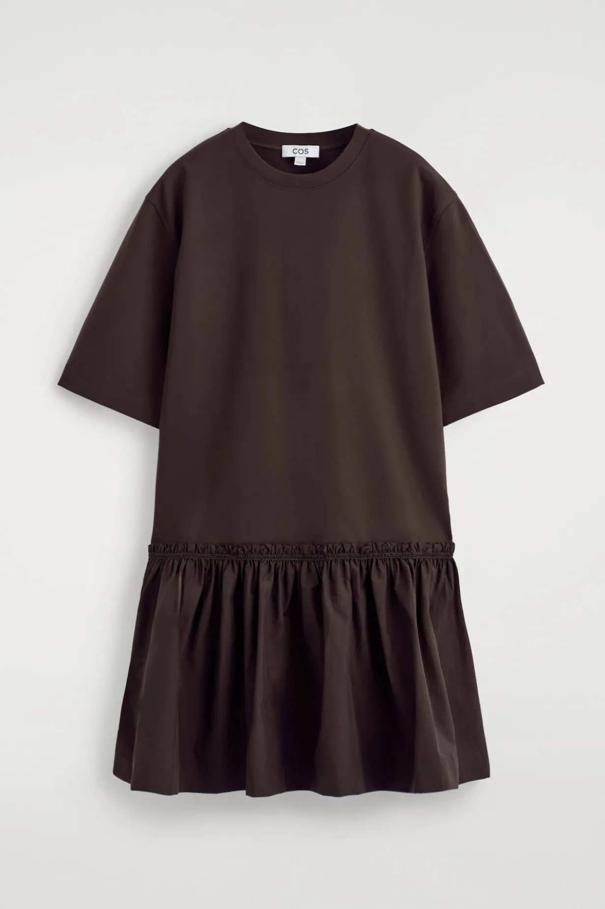 PANELLED DROPPED-WAIST MINI DRESS