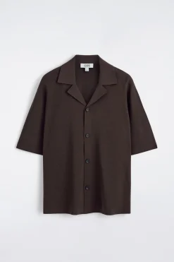 PERFORATED KNITTED SHORT-SLEEVED SHIRT
