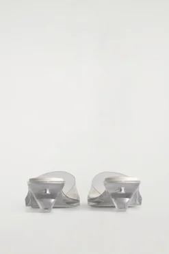 PERSPEX KITTEN-HEEL MULES