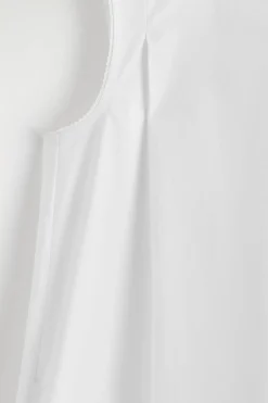 PICOT-TRIMMED PLEATED MINI DRESS