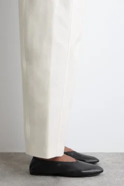 PIMA COTTON BARREL-LEG PANTS