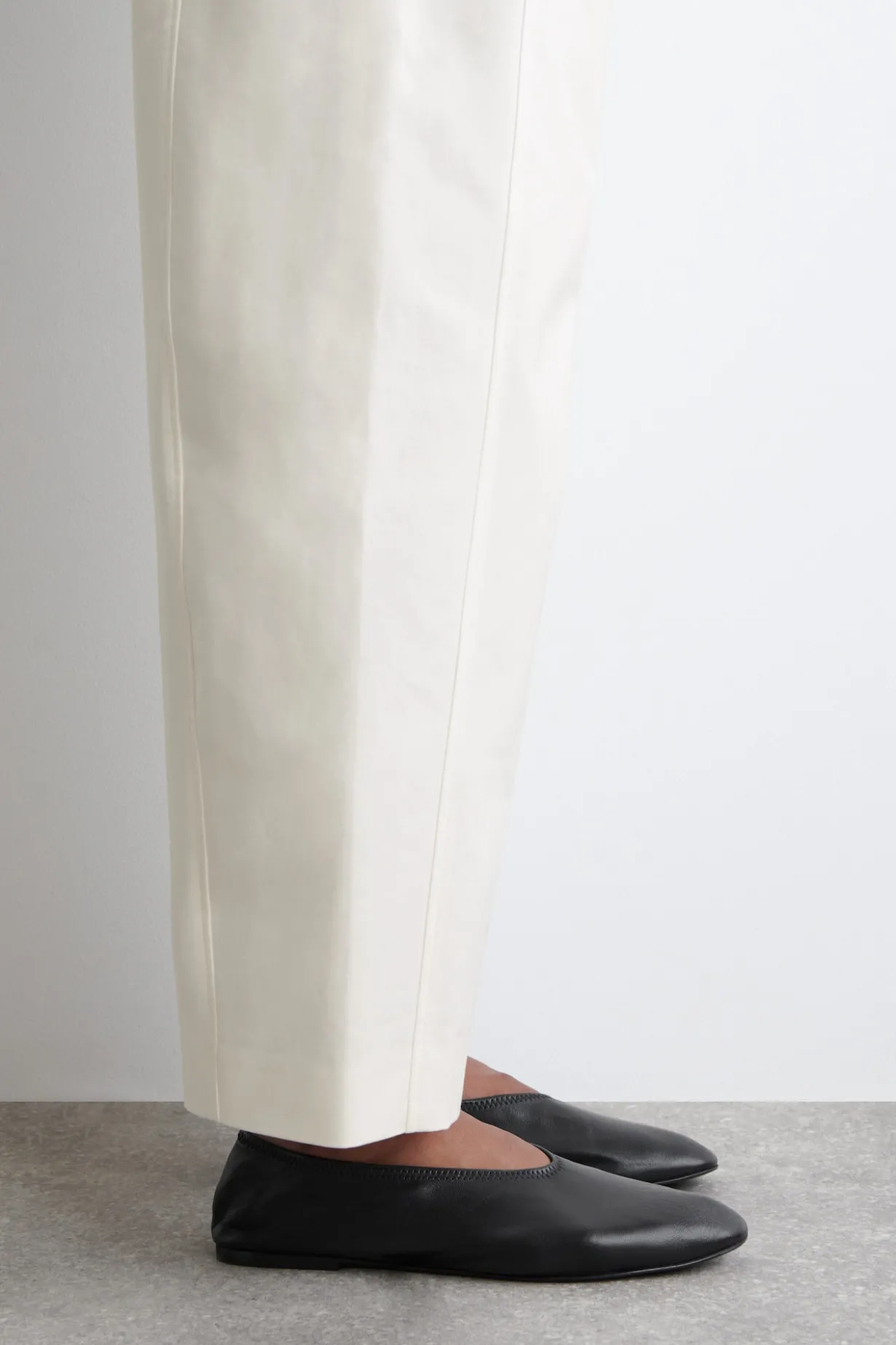 PIMA COTTON BARREL-LEG PANTS