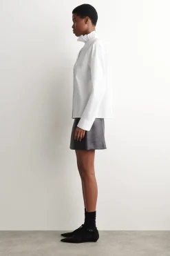 PINTUCKED COTTON BLOUSE