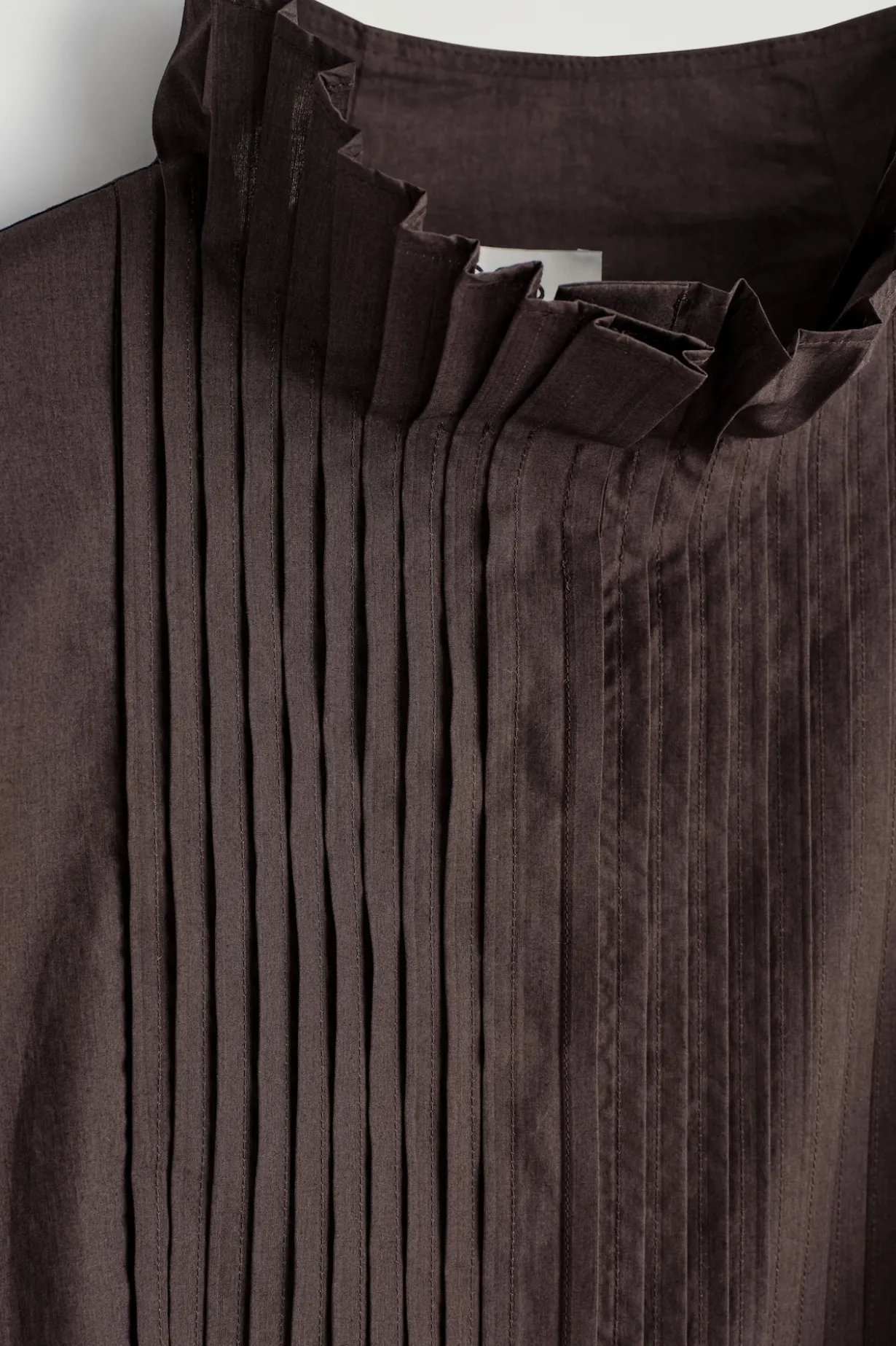 PINTUCKED COTTON BLOUSE