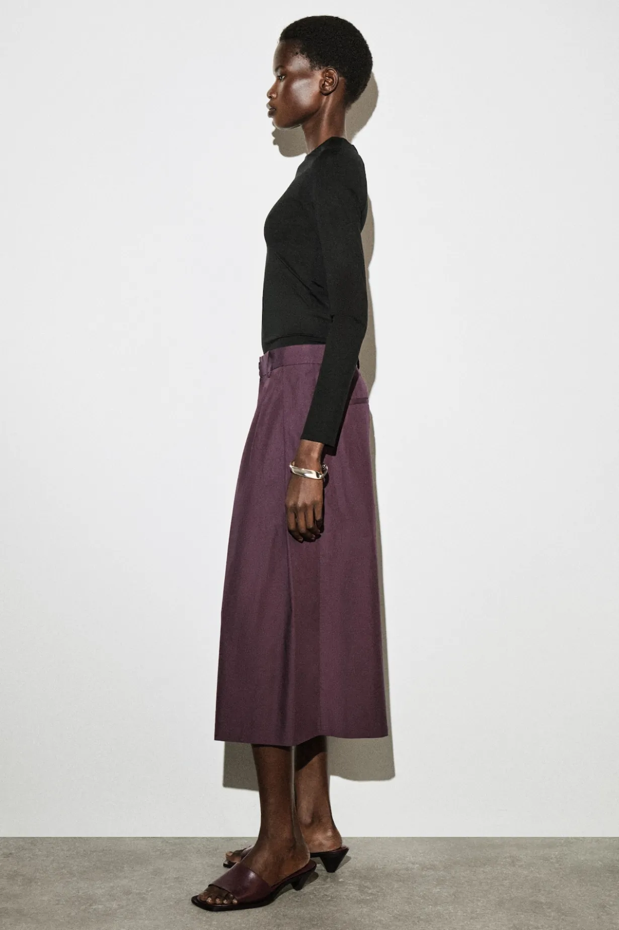 PLEATED COTTON PANTS