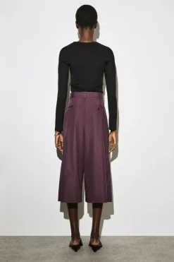 PLEATED COTTON PANTS