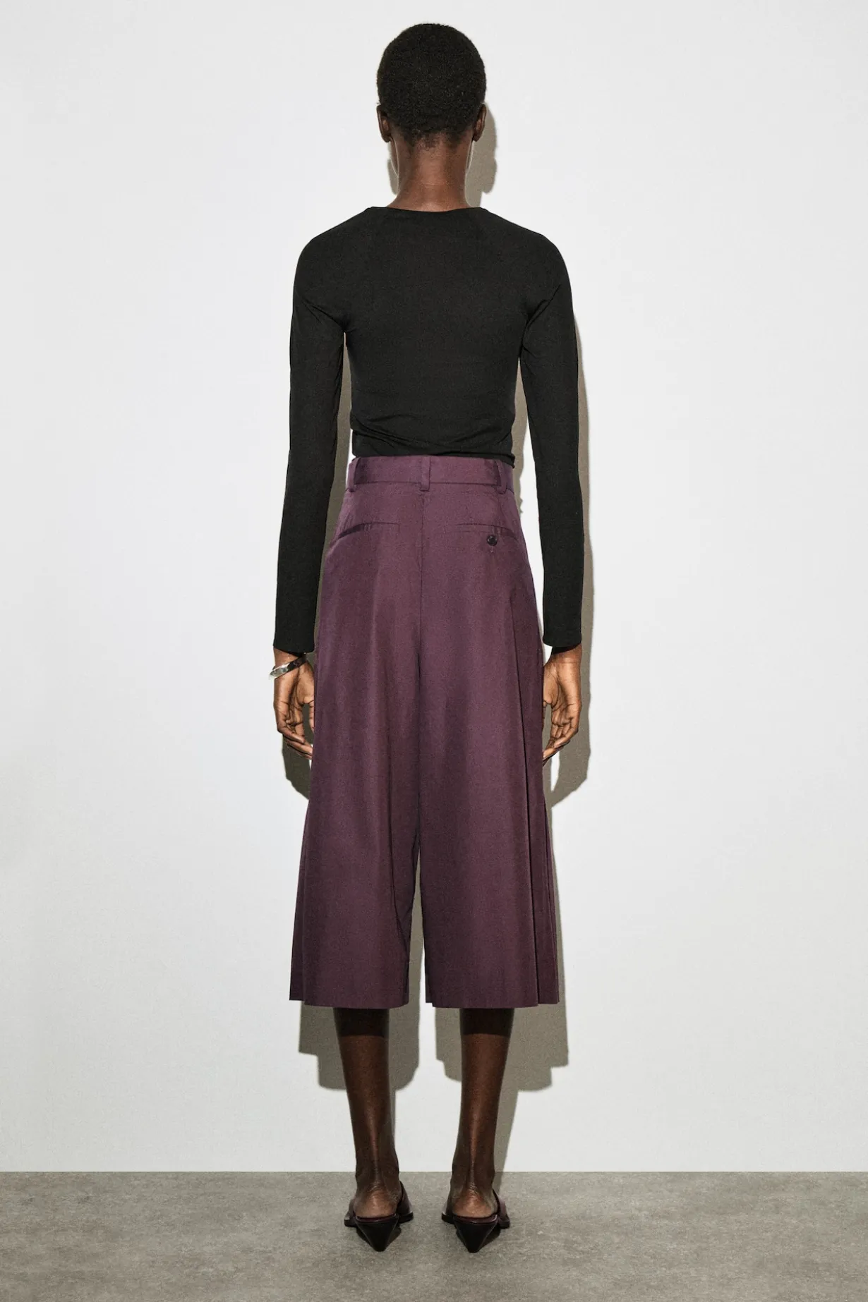 PLEATED COTTON PANTS