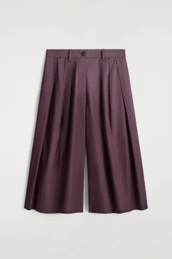 PLEATED COTTON PANTS